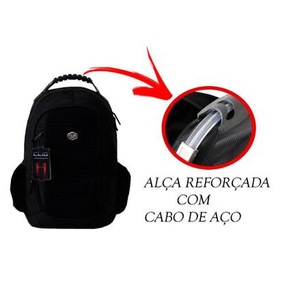 Imagem de Mochila Executiva Reforçada Alça Cabo De Aço