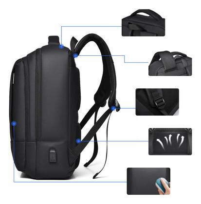 Imagem de Mochila Executiva Reforçada Impermeável Expansível com Entrada USB Notebook até 16 pol Premium
