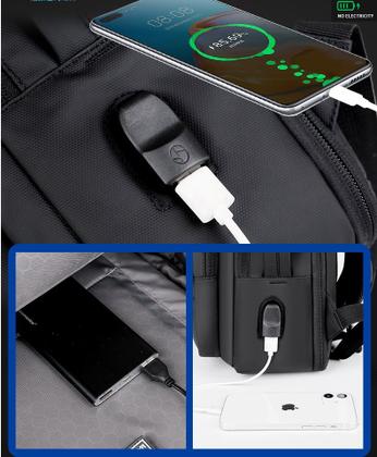 Imagem de Mochila Executiva Reforçada Impermeável Expansível com Entrada USB Notebook até 16 pol Premium