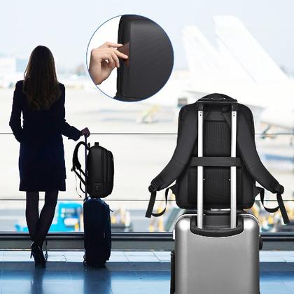 Imagem de Mochila Executiva Reforçada Impermeável Expansível com Entrada USB Notebook até 16 pol Premium