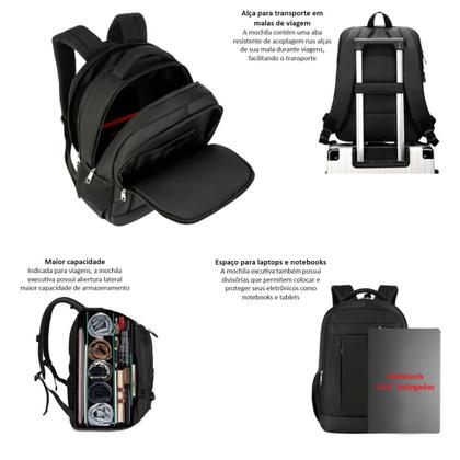 Imagem de Mochila Executiva Reforçada Para Notebook Trabalho Faculdade