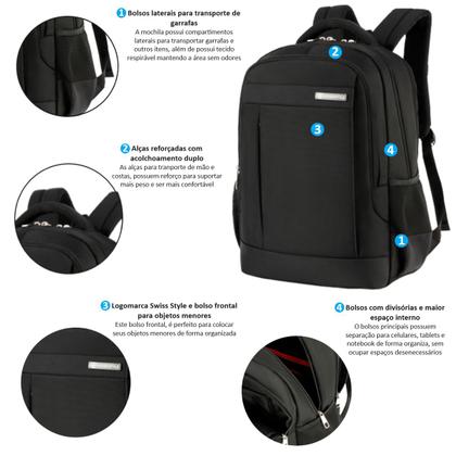 Imagem de Mochila Executiva Reforçada Para Notebook Trabalho Faculdade