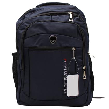 Imagem de Mochila Executiva Reforçada Universitária Masculina Preta / Vermelha / Azul Premium Collection