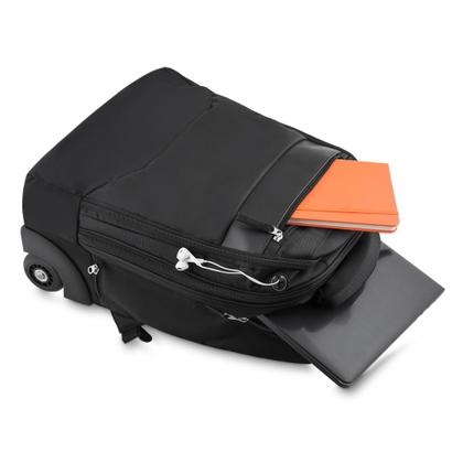 Imagem de Mochila Executiva Rodinha Puxador Reforçado Cabo Aço