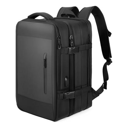 Imagem de Mochila Expansível Notebook Mala Viagem Impermeável Reforçada Antiroubo com Porta USB