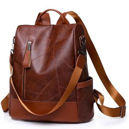 Imagem de Mochila Feminina Antifurto com Grande Capacidade - Couro Macio - Design 2023