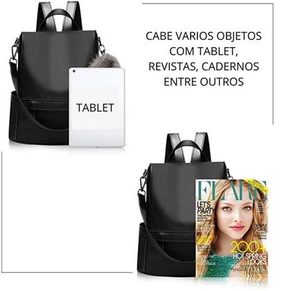Imagem de Mochila Feminina Barata Anti Furto Impermeável Leve Fashion Impermeável Faculdade Escola Meninas Média Leve