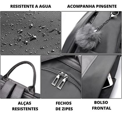 Imagem de Mochila Feminina Barata Anti Furto Impermeável Leve Fashion Impermeável Faculdade Escola Meninas Média Leve