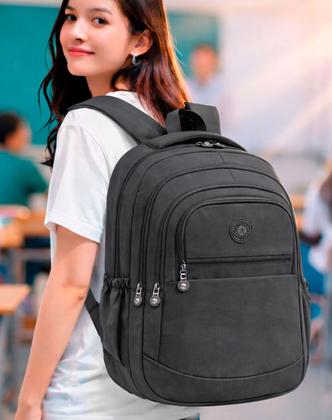 Imagem de Mochila Feminina Bolsa Grande Escola Faculdade Trabalho Viagem Porta Notebook