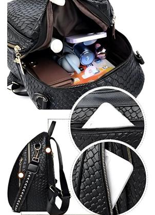 Imagem de Mochila Feminina Couro Pu Pequena Versátil Estilosa Luxuosa