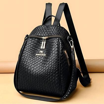 Imagem de Mochila Feminina Couro Pu Pequena Versátil Estilosa Luxuosa