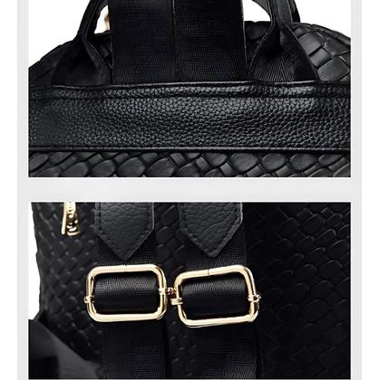 Imagem de Mochila Feminina Couro Pu Pequena Versátil Estilosa Luxuosa