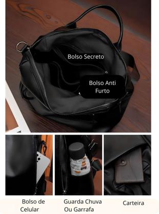 Imagem de Mochila Feminina De Couro Alta Qualidade Com Design Elegante