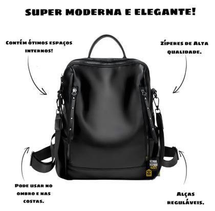 Imagem de Mochila Feminina De Couro Alta Qualidade Com Design Elegante
