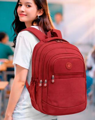 Imagem de Mochila Feminina Escolar Grande Estudante Adolescente Universitário Espaçosa