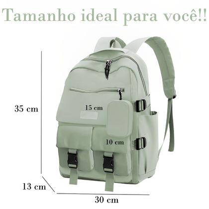 Imagem de Mochila Feminina Infantil Juvenil Passeio Escolar Multifuncional Tecido Nylon Trabalho Escola Faculdade Creche Cursinho