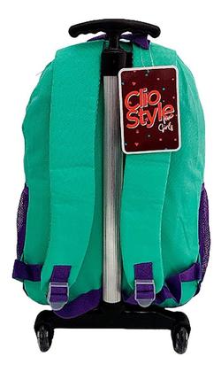 Imagem de Mochila Feminina Infantil Juvenil Rodinhas Colorida Escolar