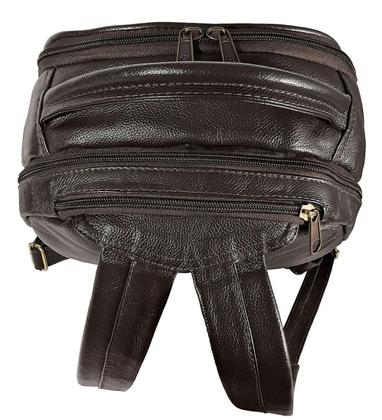 Imagem de Mochila Feminina Masculina De Couro Legítimo Para Notebook