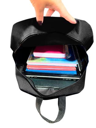 Imagem de Mochila Feminina Nylon Good Vibes Only Estampada Personalizada Resistente Grande Escolar Faculdade Bolsa Trabalho Viagem Mala Masculina