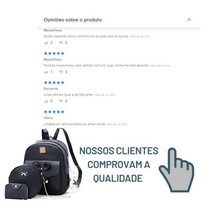 Imagem de Mochila Feminina Pequena com Carteira Barata Resistente Bolsa Escola Faculdade COm alça Impermeavel Presente Casual