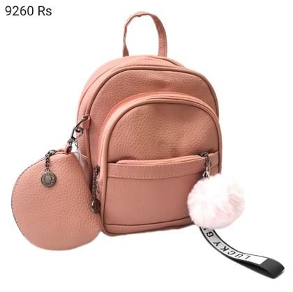 Imagem de Mochila Feminina Pequena com Necessaire e Pompom 9260