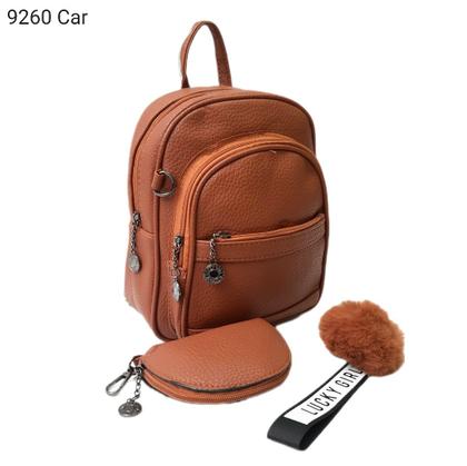 Imagem de Mochila Feminina Pequena com Necessaire e Pompom 9260