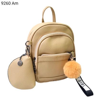 Imagem de Mochila Feminina Pequena com Necessaire e Pompom 9260