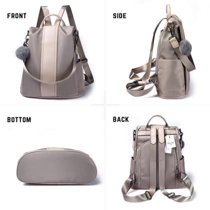 Imagem de Mochila feminina PINCNEL, cáqui, impermeável, nylon