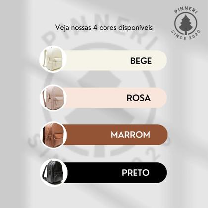 Imagem de Mochila Feminina Preta Bolsa Pequena Sintético Escolar Barato