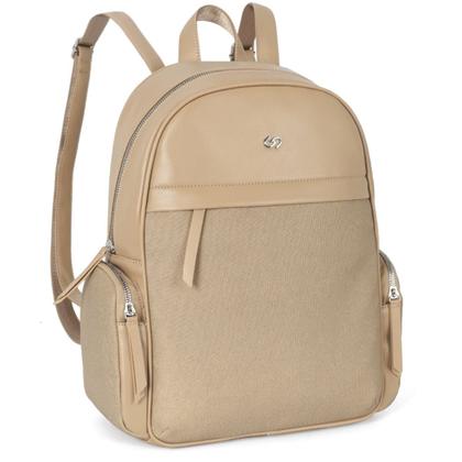 Imagem de Mochila Feminina Social Casual Trabalho Notebook 15" Média Impermeável em Poliuretano PU - Gash -
