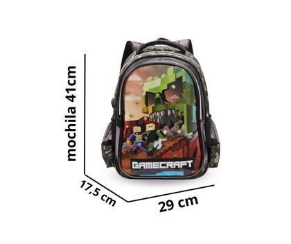 Imagem de Mochila Game Crafit Infantil Escolar Manino Menina Gamer