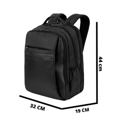 Imagem de Mochila Grande 3 Compartimentos Notebook Sestini Prime - Preto