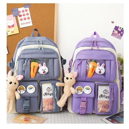 Imagem de Mochila Grande Com Kit Escolar Completo 4 Pçs Viagem Passeio