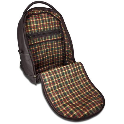 Imagem de Mochila Grande de Couro Com Suporte Para Notebook Até 15,6