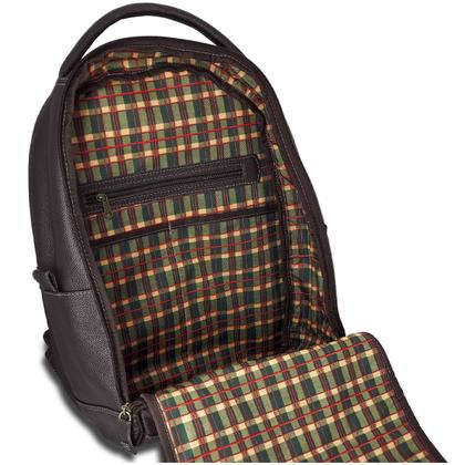 Imagem de Mochila Grande de Couro Com Suporte Para Notebook Até 15,6