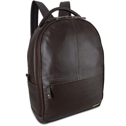 Imagem de Mochila Grande de Couro Com Suporte Para Notebook Até 15,6