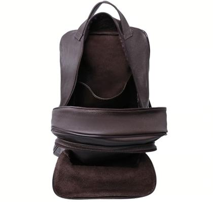 Imagem de Mochila Grande de Couro Reforçada Trabalho Estudo Passeio Fabricação Própria