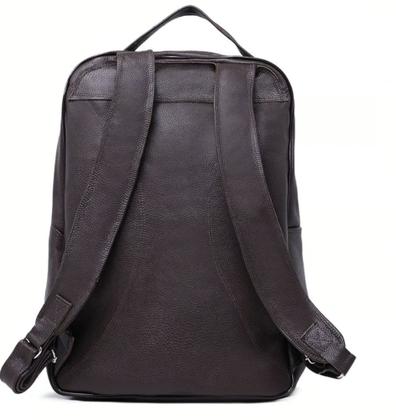 Imagem de Mochila Grande de Couro Reforçada Trabalho Estudo Passeio Fabricação Própria