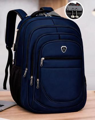 Imagem de Mochila Grande Escolar Masculina Feminina Faculdade Executiva Trabalho Bolso Espaço para Notebook