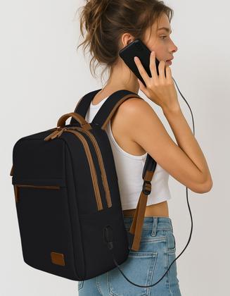 Imagem de Mochila Grande Feminina Notebook Executiva Viagem Bagagem Saida USB
