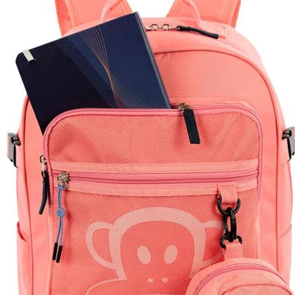 Imagem de Mochila Grande Paul Frank Casual Coral 2 Compartimentos