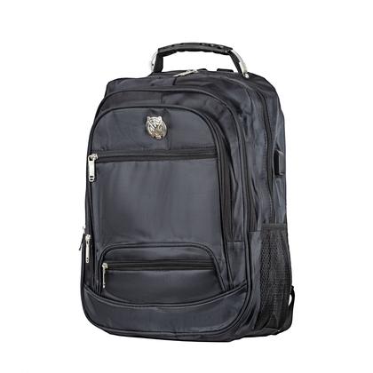 Imagem de Mochila Impermeável Alça Cabo Aço Reforçada Notebook + Relógio Digital Vintage Prata