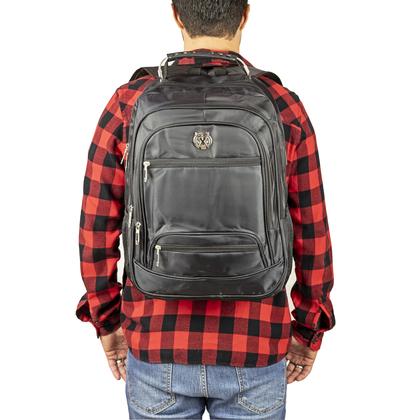 Imagem de Mochila Impermeável Alça Cabo Aço Reforçada Notebook + Relógio Digital Vintage Prata