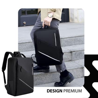 Imagem de Mochila Impermeável Notebook Cor Preta Moderno Excutivo 20L