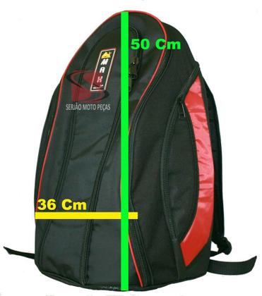 Imagem de Mochila Impermeável Porta Notebook Preta C/ Vermelho Capa Chuva M