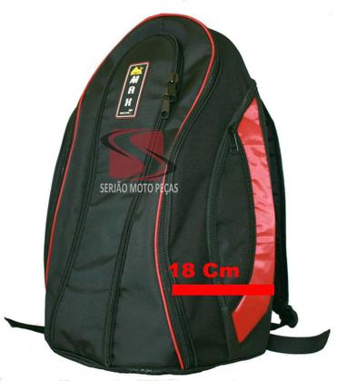 Imagem de Mochila Impermeável Porta Notebook Preta C/ Vermelho Capa Chuva M