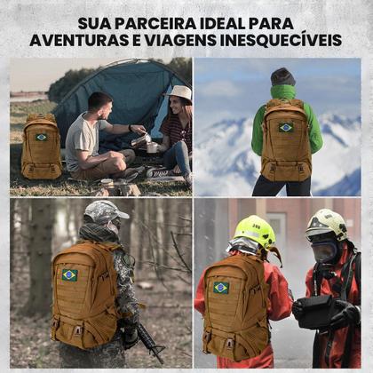 Mochila Impermeável Tatica Militar 30 Litros com Resistente Trilha