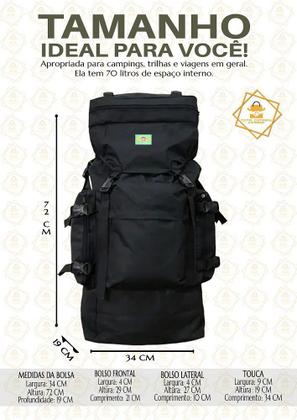 Imagem de Mochila Impermeavel Trilha Camping Viagem Mega Reforcada