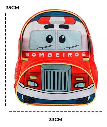 Imagem de Mochila Infantil Com Alças - Bombeiro