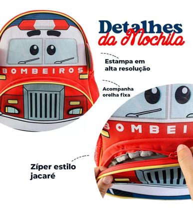 Imagem de Mochila Infantil Com Alças - Bombeiro